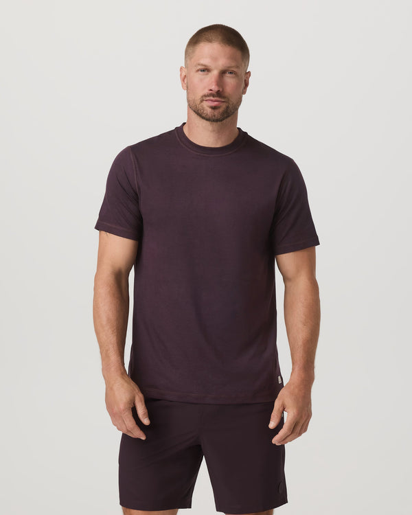 Short Sleeve Ponto Performance Tee | Raisin Heather